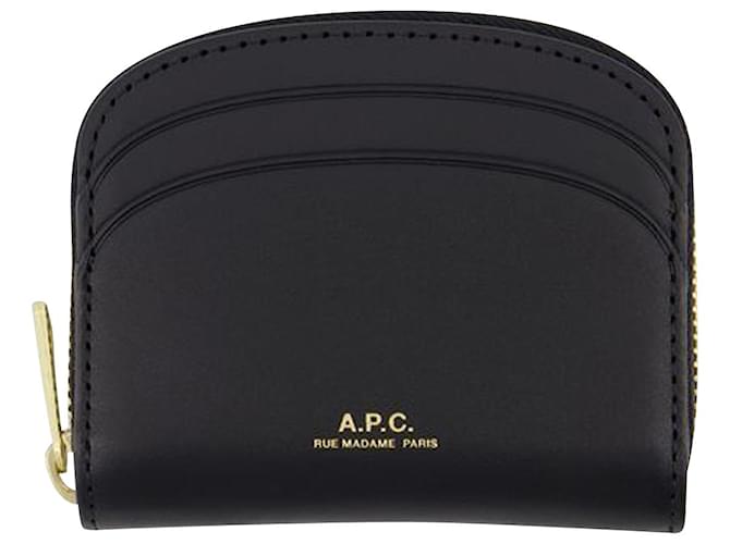 Apc Demi Lune Mini Purse - A.P.C - Leather - Black Pony-style calfskin  ref.901669