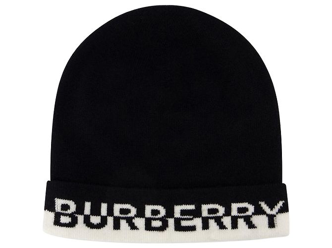 Beannie Hat - Burberry - Cashmere - Black