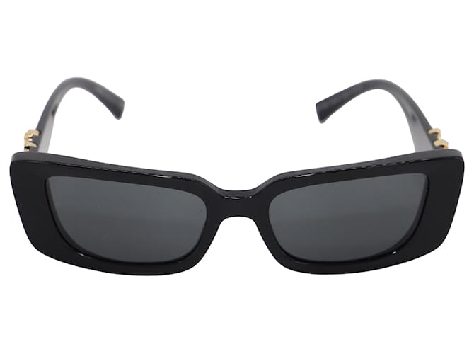 Gafas de sol rectangulares en acetato negro Virtus de Versace Fibra de celulosa  ref.901708
