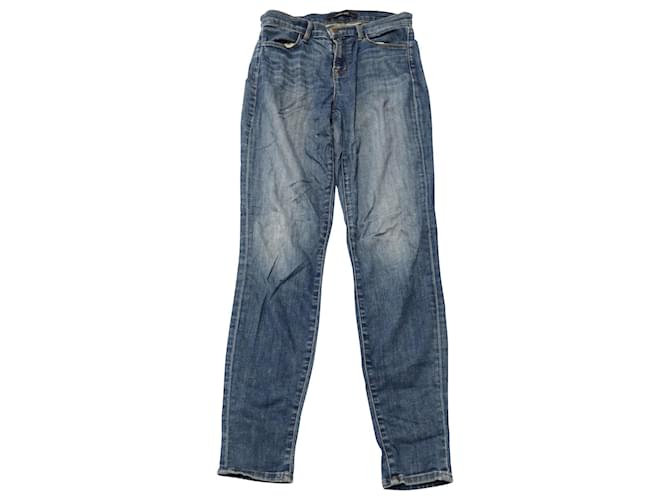 J Brand Jeans Faded Wash de cintura alta em jeans de algodão azul  ref.901738