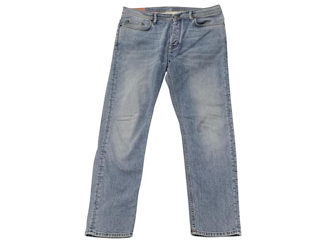 Acne Studios River Marble Wash Jeans aus blauer Baumwolle Hellblau  ref.901754
