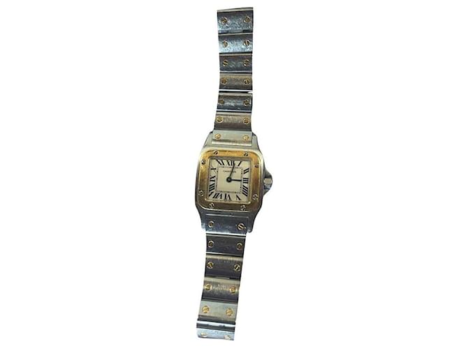 Cartier SANTOS ACIER ET OR Métallisé  ref.901892