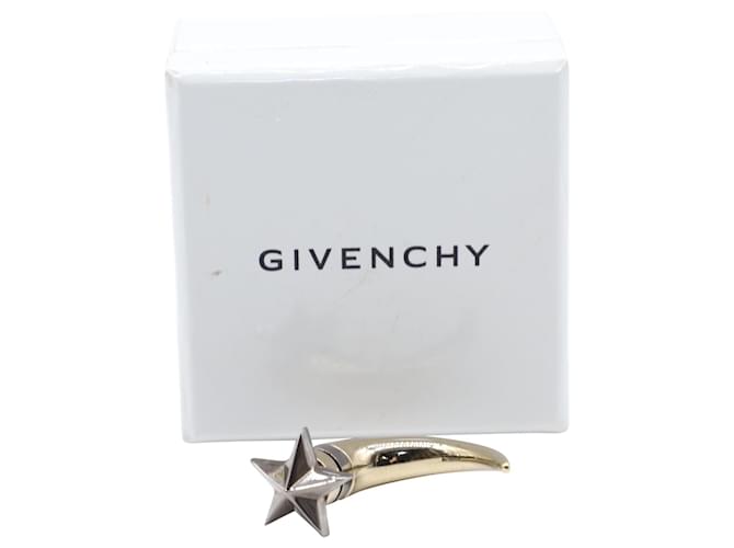 Givenchy Magnetic Star Dente di Squalo Orecchino in metallo dorato D'oro Metallico  ref.901925