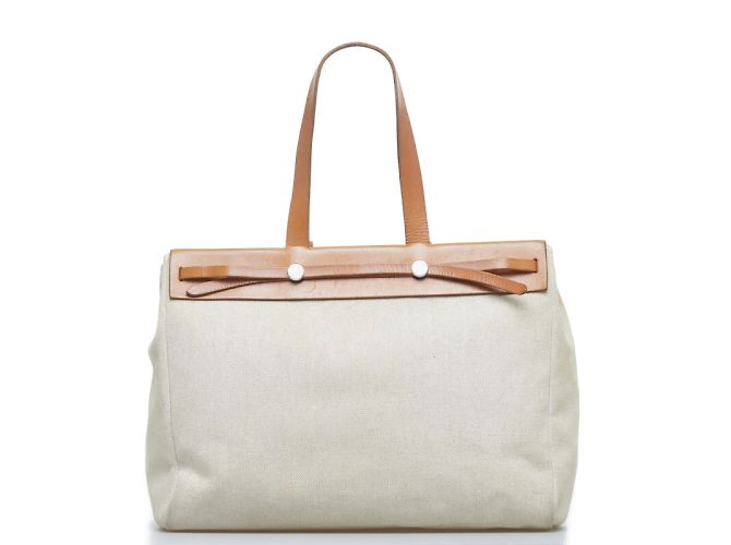Hermès Toile Herbag Cabas MM Beige