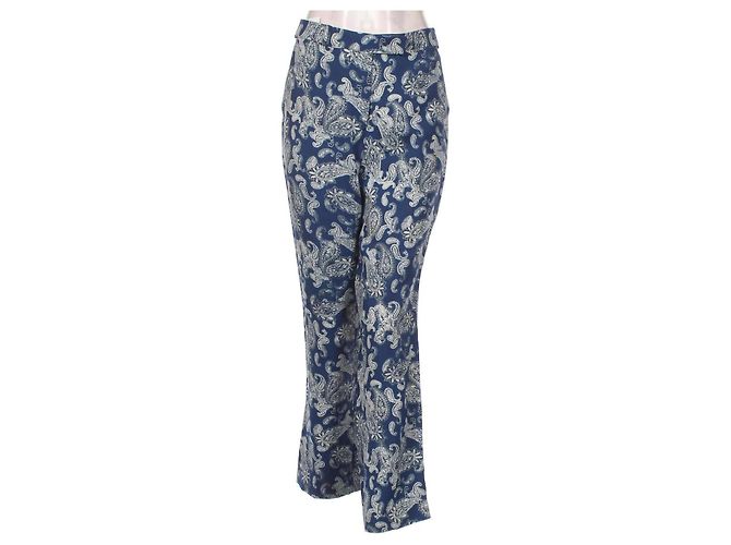 Calças Etro Azul Multicor de Viscose