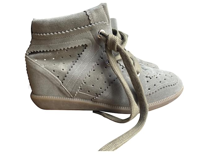 Isabel Marant Bobby sneakers Grey Suede  ref.902147