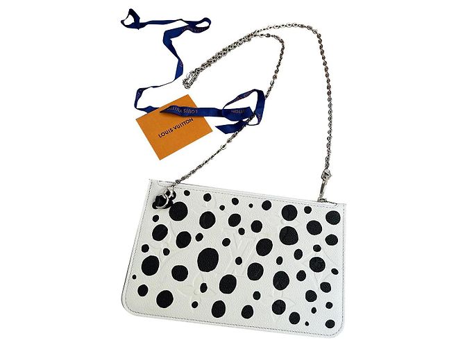 Pochette Louis Vuitton Kusama Neverfull Noir Blanc