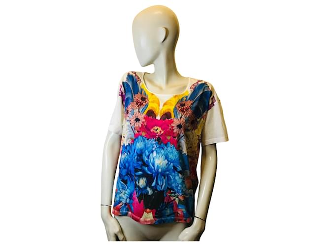 Stella Mc Cartney Camiseta de flores de Stella McCartney Multicolor Algodón  ref.902250