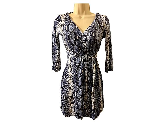 Diane Von Furstenberg DvF Seidenwickelkleid Julian Mini Blau