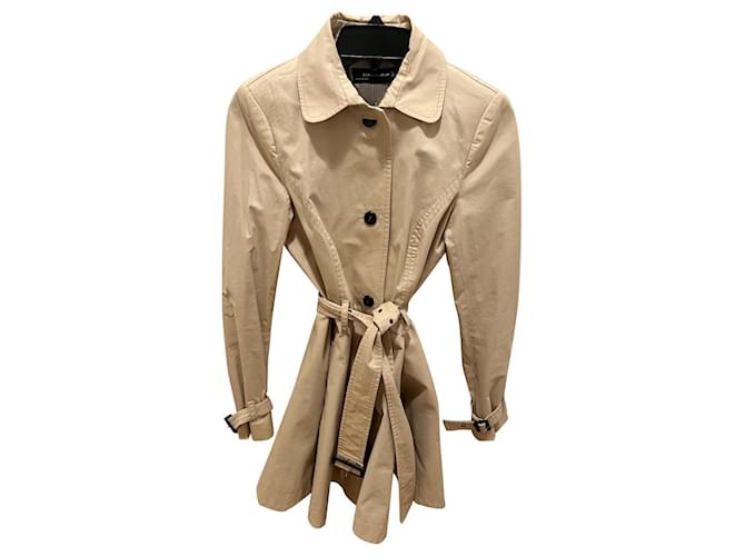 Zara Trench coats Beige Cotton  ref.902296