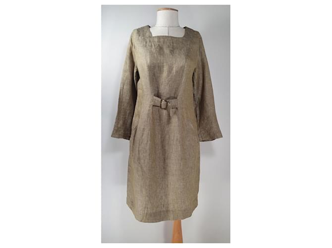 Bitte Kai Rand Dresses Beige Linen  ref.902456