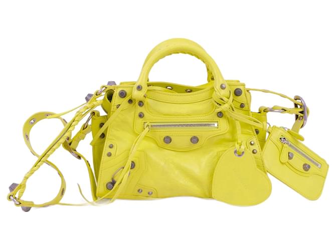 City BALENCIAGA  Handbags   Leather Yellow  ref.903203