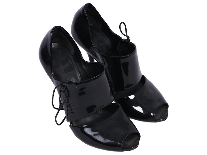 GUCCI Heels EU 35 Leder Schwarz