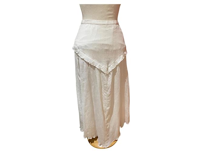 Isabel Marant Etoile die Röcke Weiß Baumwolle Viskose  ref.903234