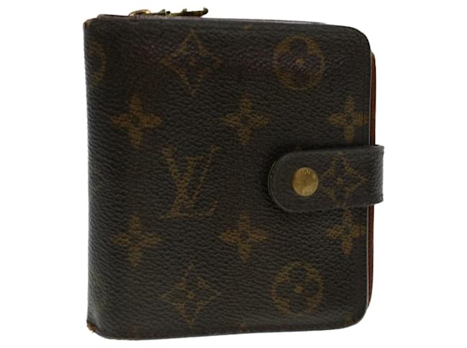 LOUIS VUITTON Monogram Compact zip Wallet M61667 LV Auth 41079 Cloth  ref.903397