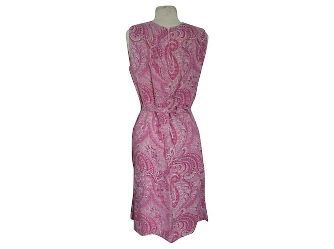 Autre Marque vestido linho e seda, taille 38. Rosa