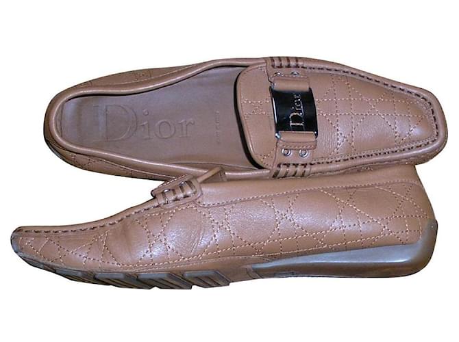 Dior Camel leather loafers, 39,5. Caramel  ref.903451