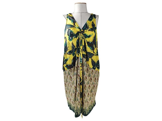 Autre Marque Vestido de seda Rützou Multicolor