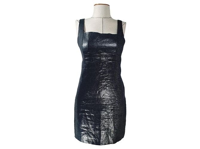 Versace Jeans Couture Kleid Grau Silbrig Anthrazitgrau