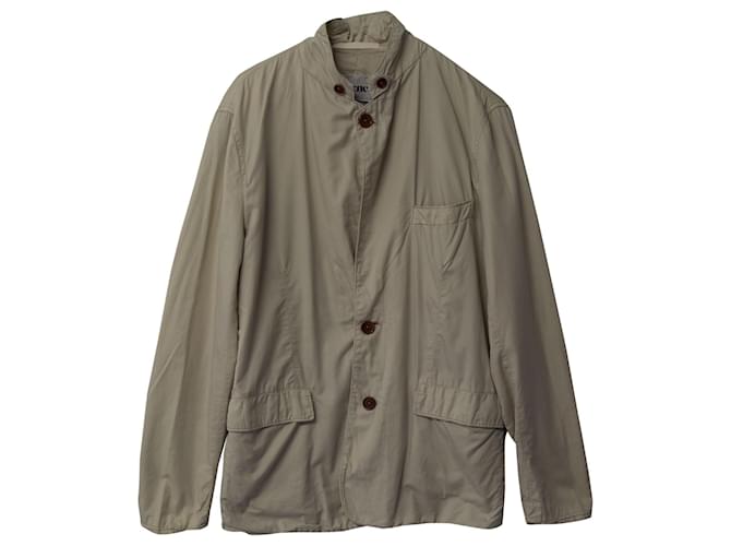 Acne Studios-Jacke mit Knopfleiste vorne aus cremefarbener Baumwolle Weiß Roh  ref.903480