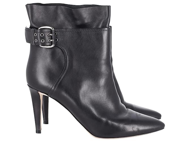 Jimmy Choo Major 85 Ankle Boots in Black Leather  ref.903527