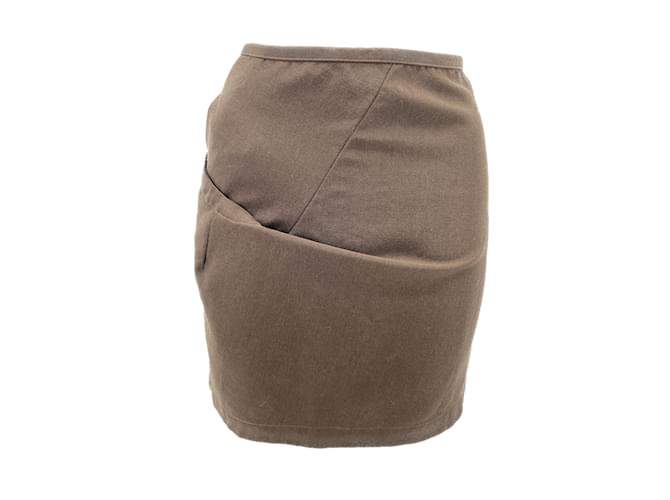 LEMAIRE  Skirts T.fr 34 WOOL Brown  ref.903565