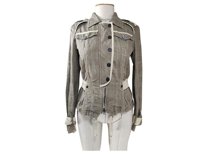 Giacca Marc Cain Beige in Cotone e Lino