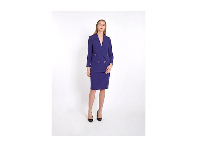 Gianni Versace Purple Suit Wool  ref.903976