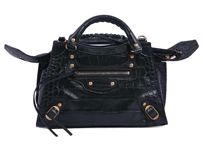 City BALENCIAGA  Handbags   Leather Green  ref.904001