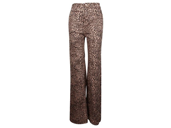 Ulla Johnson Vaqueros de pernera ancha con estampado de leopardo