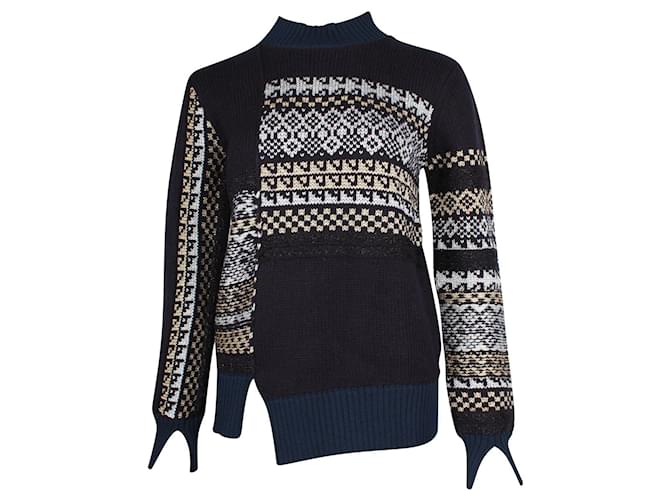 bypass leder Tilskynde 3.1 Phillip Lim Navy Blue Winter Sweater ref.904365 - Joli Closet