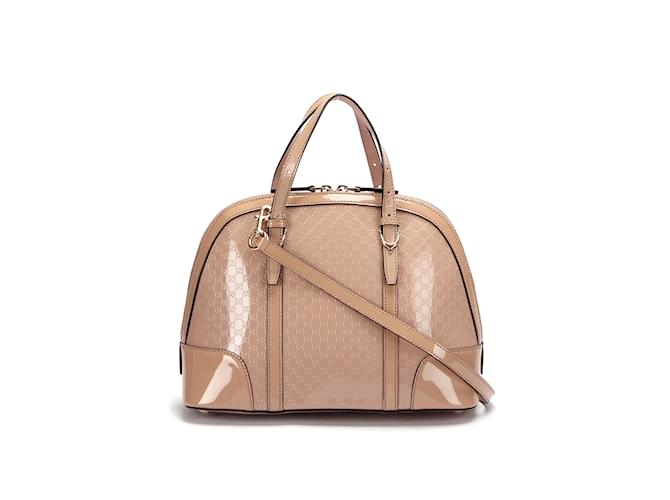 Sac Dome Microguccissima 309617 Cuir vernis Email Rose  ref.904397