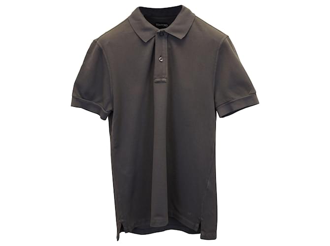 Tom Ford Polo Shirt in Army Green Cotton Olive green  ref.904475