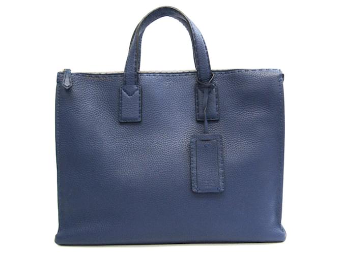 Fendi Selleria Blue Leather  ref.904559