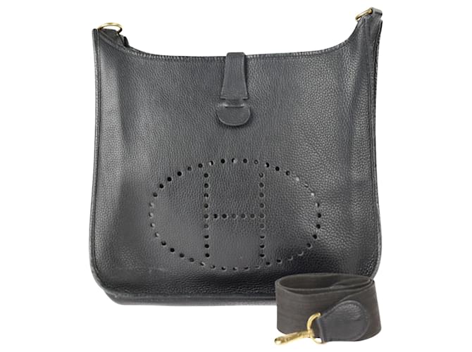 Hermès Evelyne Black Leather  ref.905010