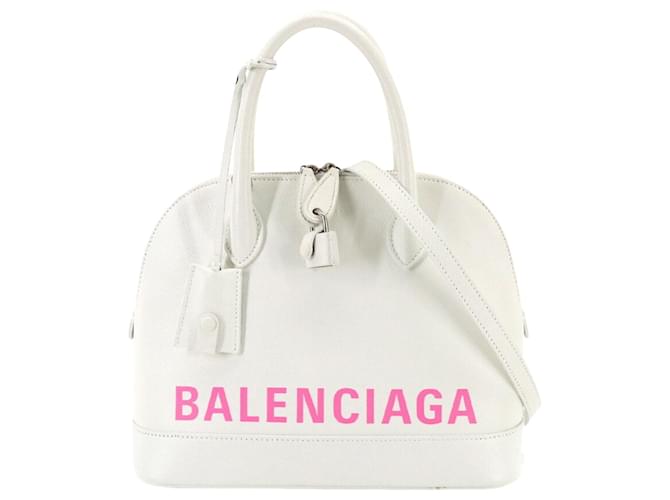 Everyday Balenciaga VILLE TOP HANDLE S Branco Couro  ref.905336