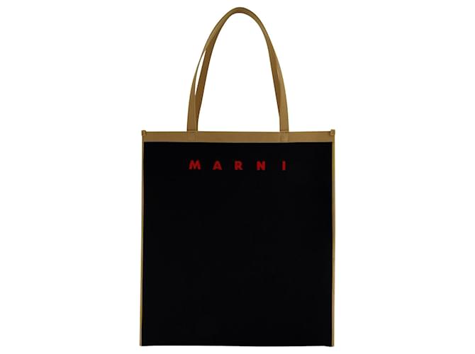 Flat Shopping Tote bag - Marni - Black  ref.905434