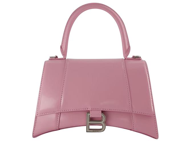 Hourglass S Bag - Balenciaga - Leather - Powder Pink Pony-style calfskin  ref.905438