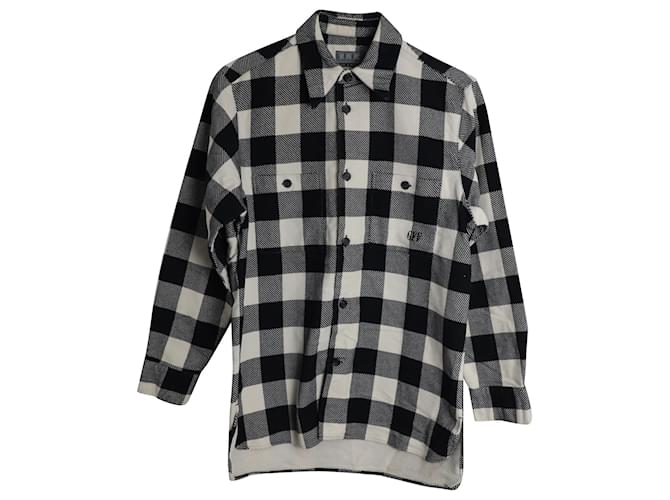 Gianfranco Ferré Gianfranco Ferre Gingham Button Down in Black and White Cotton Flannel Multiple colors  ref.905456