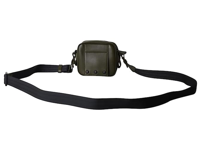 Bottega Veneta Perforated Crossbody Bag in Army Green Leather Pony-style calfskin  ref.905475