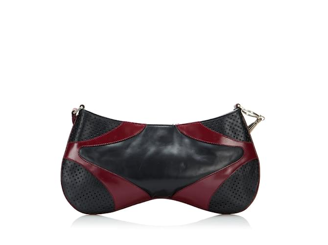Prada Leather Shoulder Bag Black  ref.905501