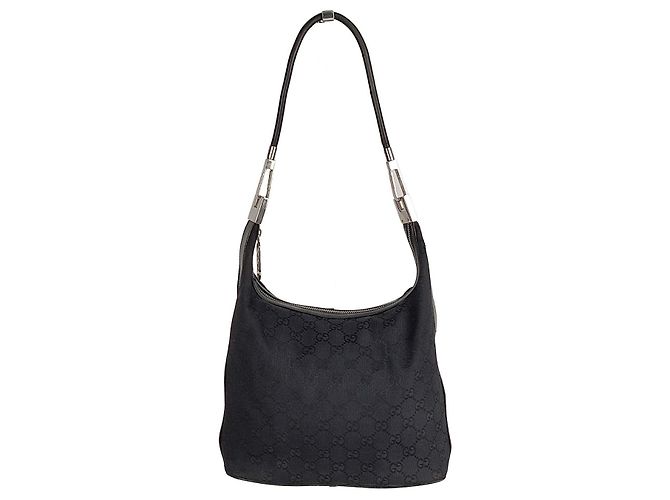 Gucci borsa a spalla in tela monogramma nera Nero