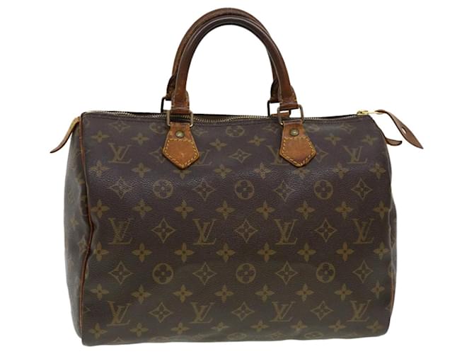 Louis Vuitton Monogram Speedy 30 Hand Bag M41526 LV Auth 41000 Cloth  ref.905557