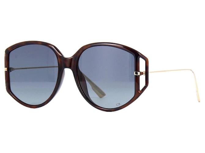 Dior occhiali da sole Direzione2 Nuovi Marrone D'oro Metallo Acetato  ref.905777