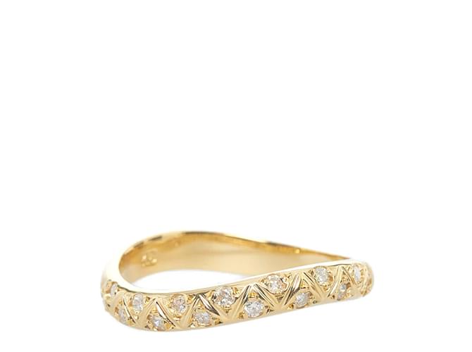 & Other Stories 18K Diamond Ring Golden Metal Gold  ref.905783