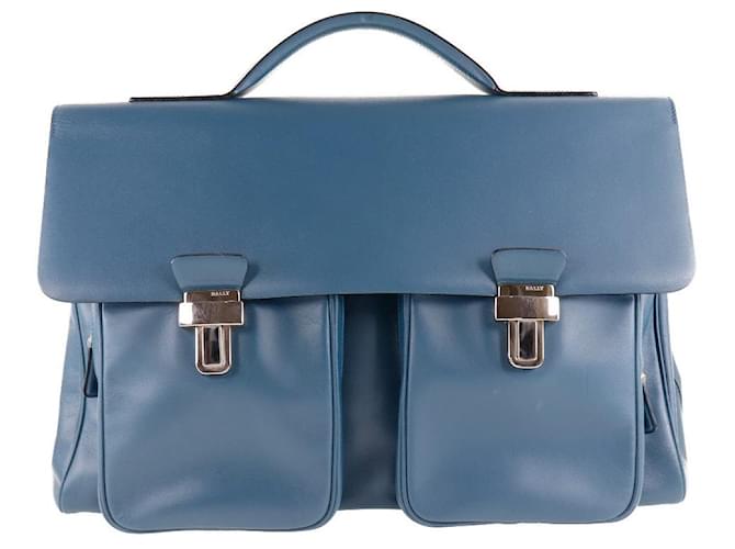 Bally Blue Leather  ref.906187