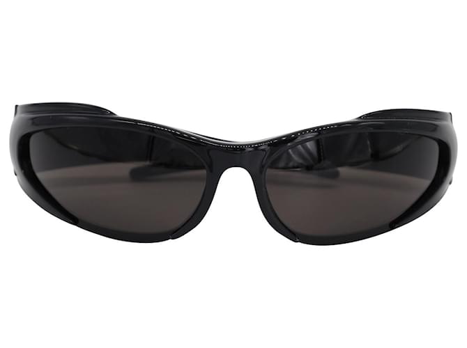 Óculos de sol retangular Xpander reverso Balenciaga em nylon preto  ref.906381