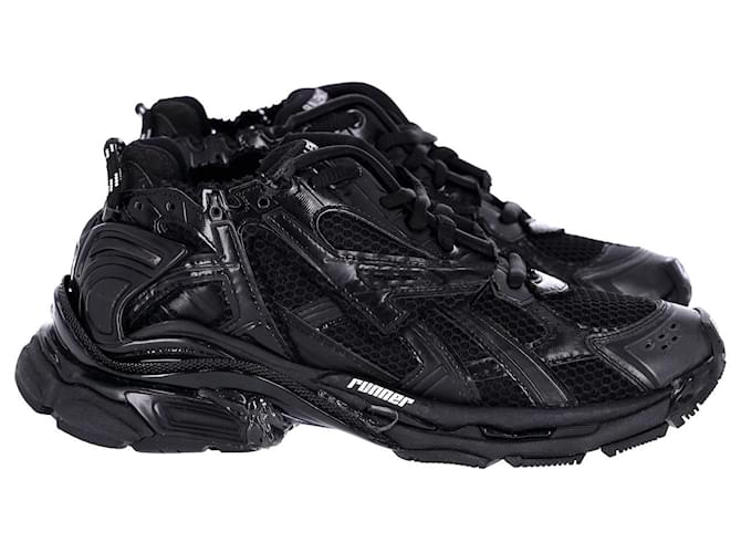 Balenciaga Runner Sneakers aus schwarzem Polyurethan Kunststoff  ref.906426