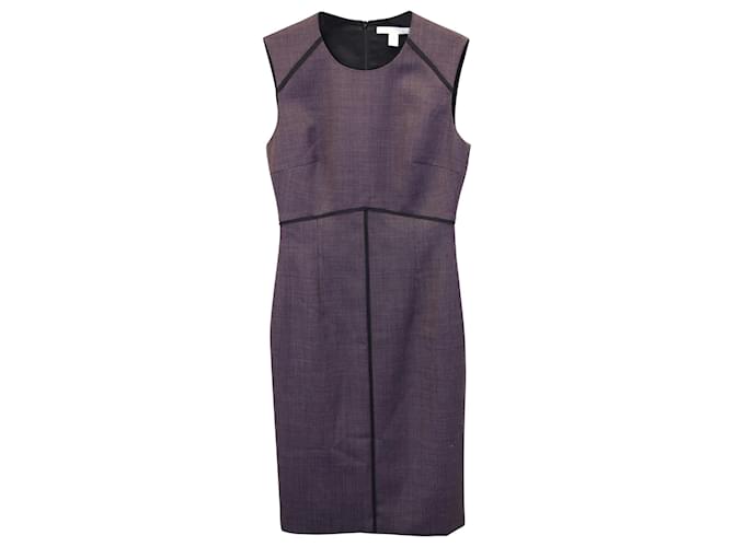 Boss Hugo Boss Difana Piped Sheath Dress in Purple Polyester  ref.906427