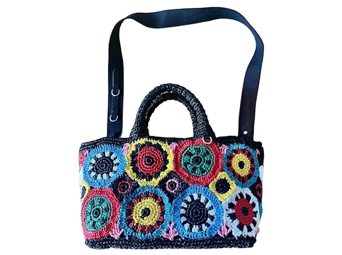 bolso Prada tessuto Multicolor Sintético  ref.906458